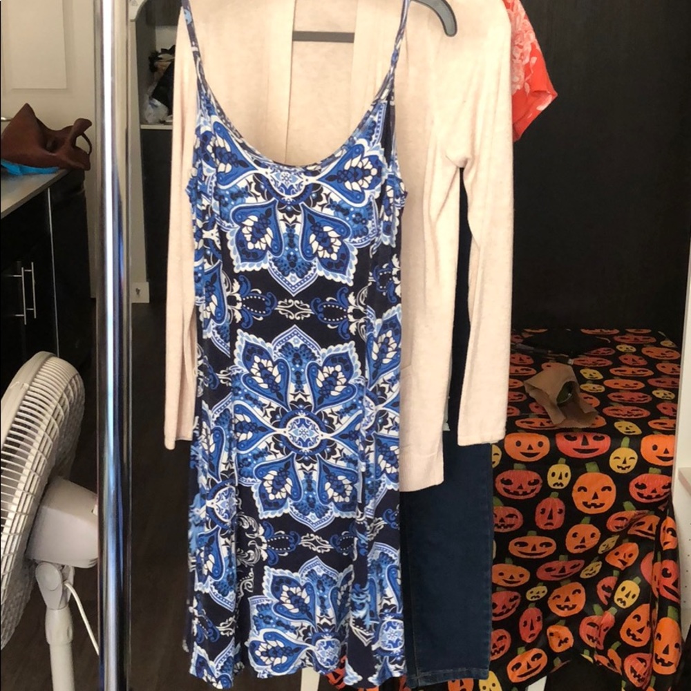 Lush blue paisley dress